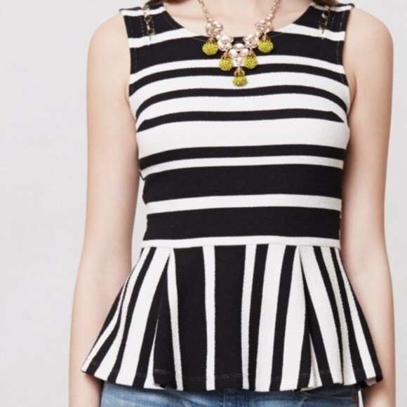 Anthro Postmark Antonia Striped Sleeveless Top - Picture 6 of 9